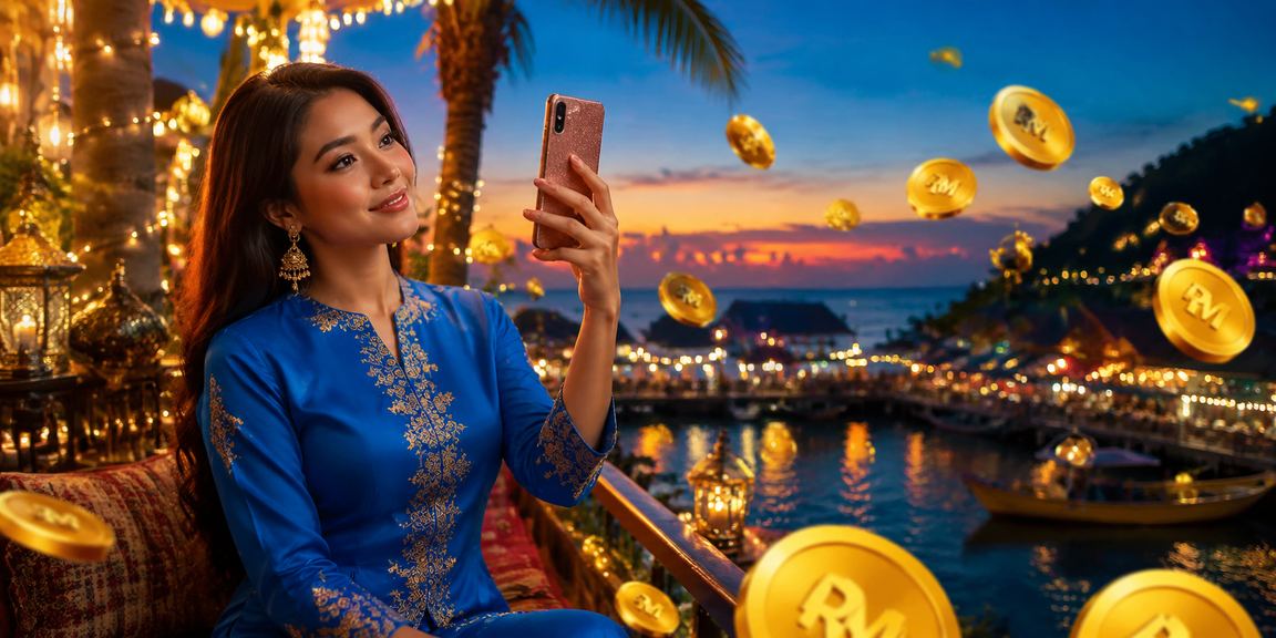 Pemain menggunakan aplikasi coq10 di Malaysia dengan baju kurung